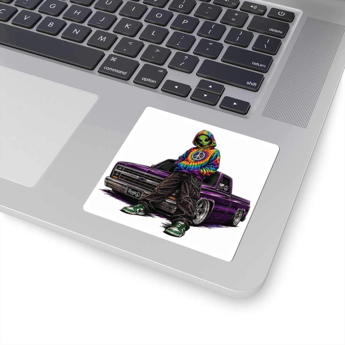Retro Lowrider Truck Kiss-Cut Sticker