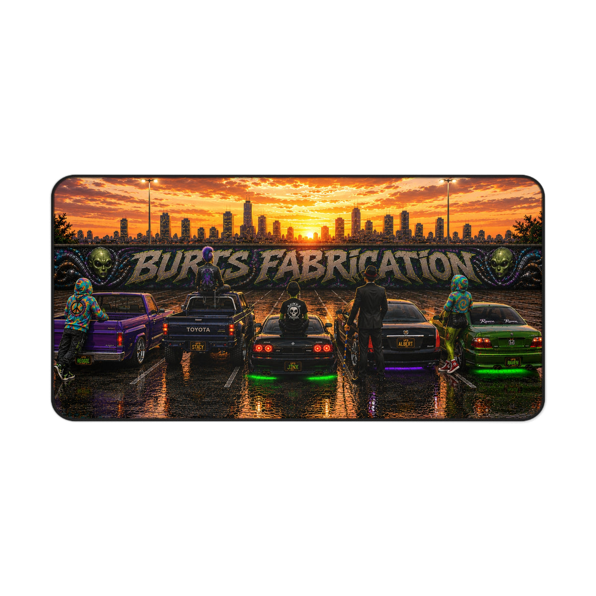 Custom Car Crew Desk Matt